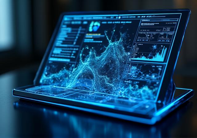Borealis Analytics Suite Interface showing high-tech data visualizations