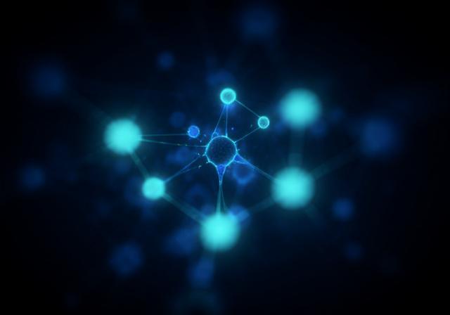 Futuristic digital interface showing machine learning neural networks